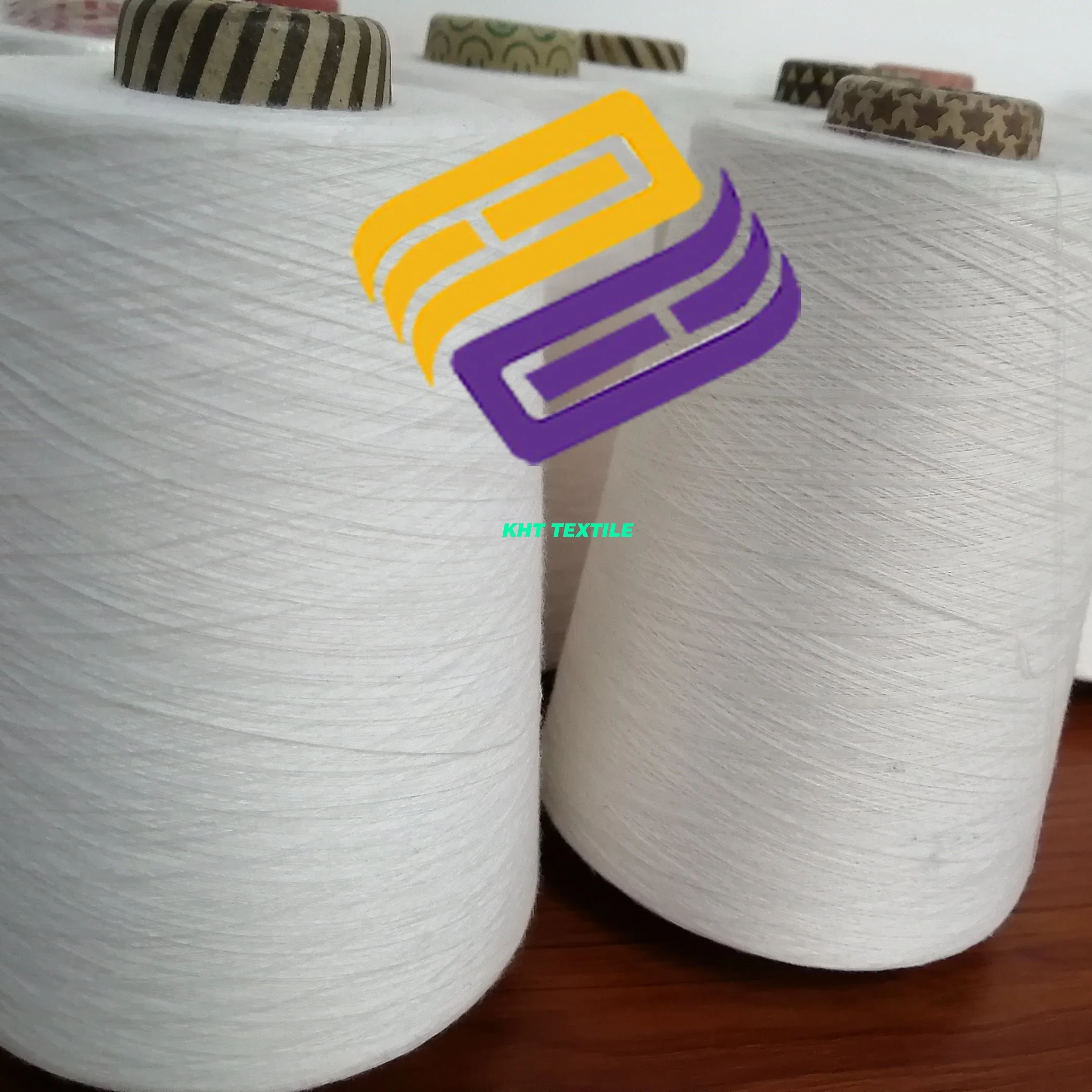 Fils de CVC 65% coton 35% polyester pour le tissage /Knitting Ne45S/1