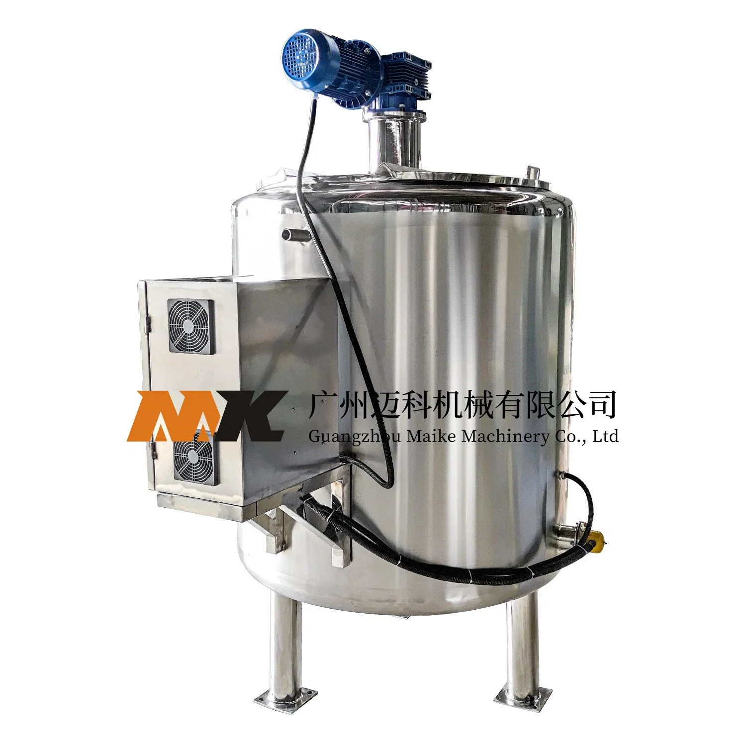 Sanitary Juice Beverage Milk Gas Heating Open Top SUS304 Stainless Steel Mixing Tank