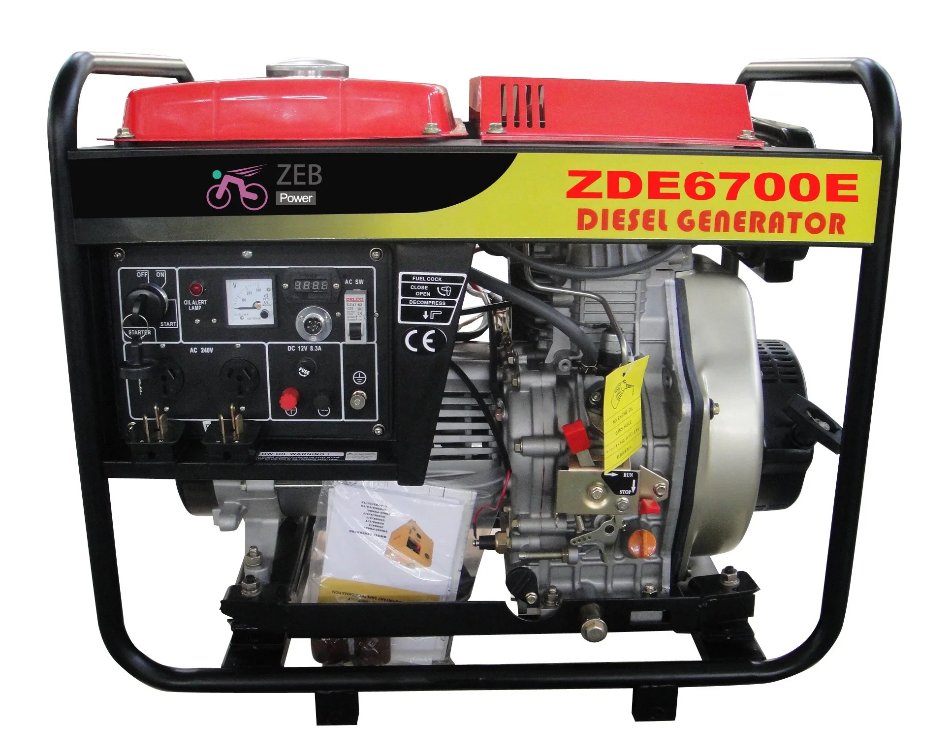 10kVA petit portable phase unique générateur diesel silencieux (ZDE12T)