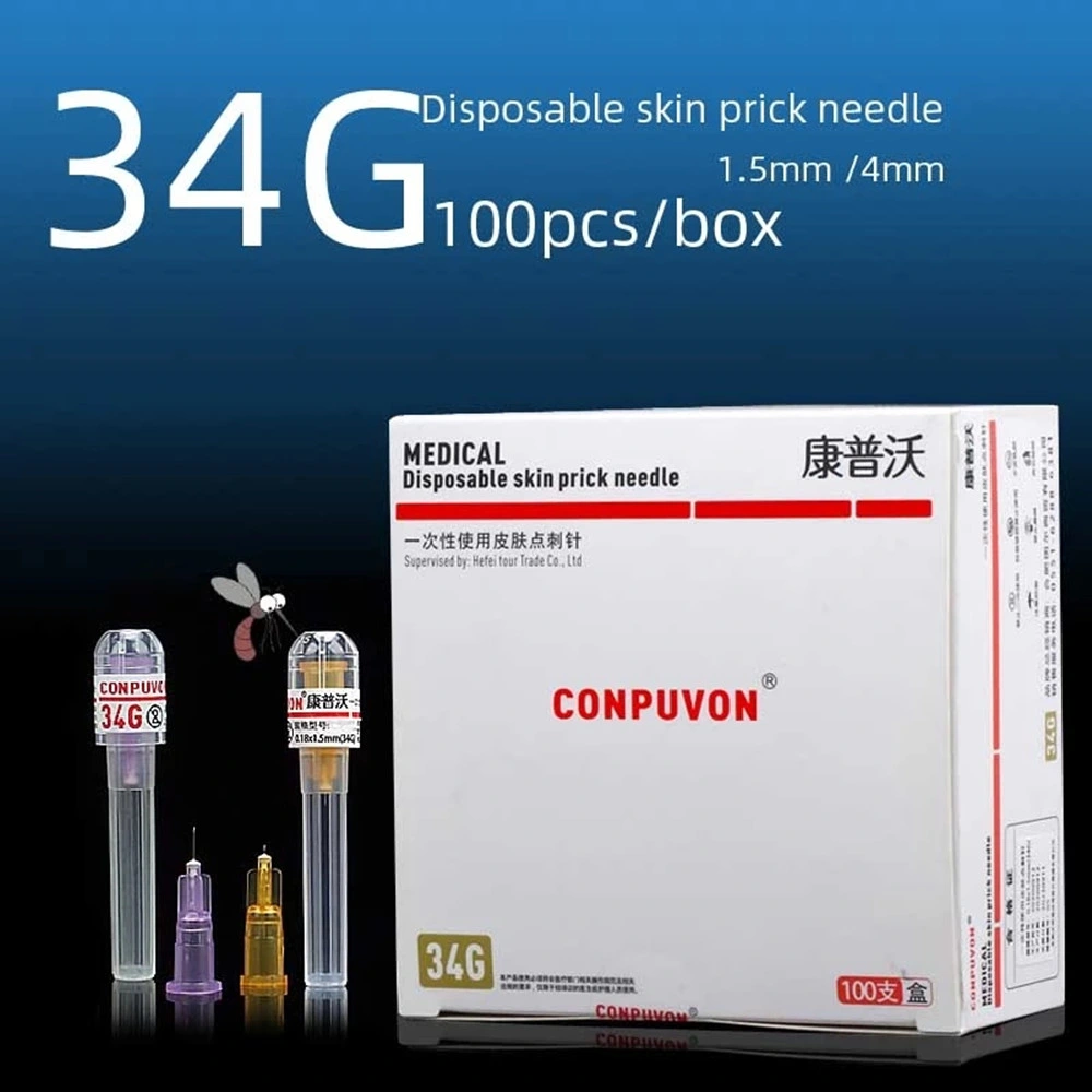 34G1.5mm4mm Needle Piercing Subcutaneous Skin Prick Needle Meso Nano Needle Stainless Steel