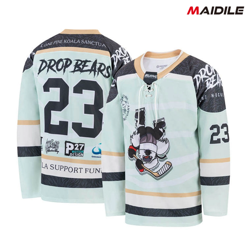 New Design Hockey Team Training Uniforms Embroidery Tackle Twill Patches Ice Hockey Wear