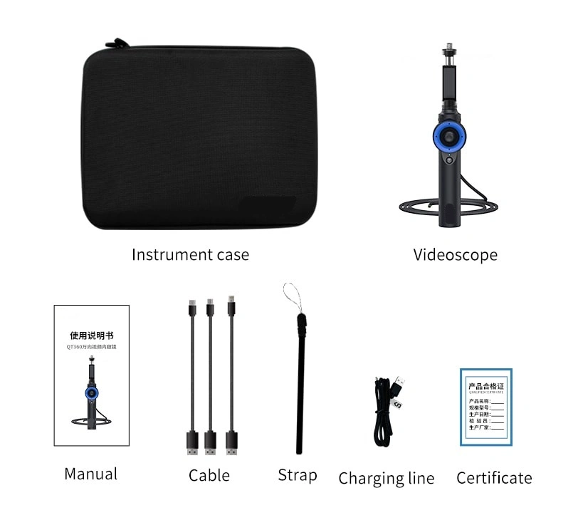 Inspection portable Videoscope avec une caméra USB pour le moteur de voiture de détection de repaire de 360 degrés de rotation du manche à balai