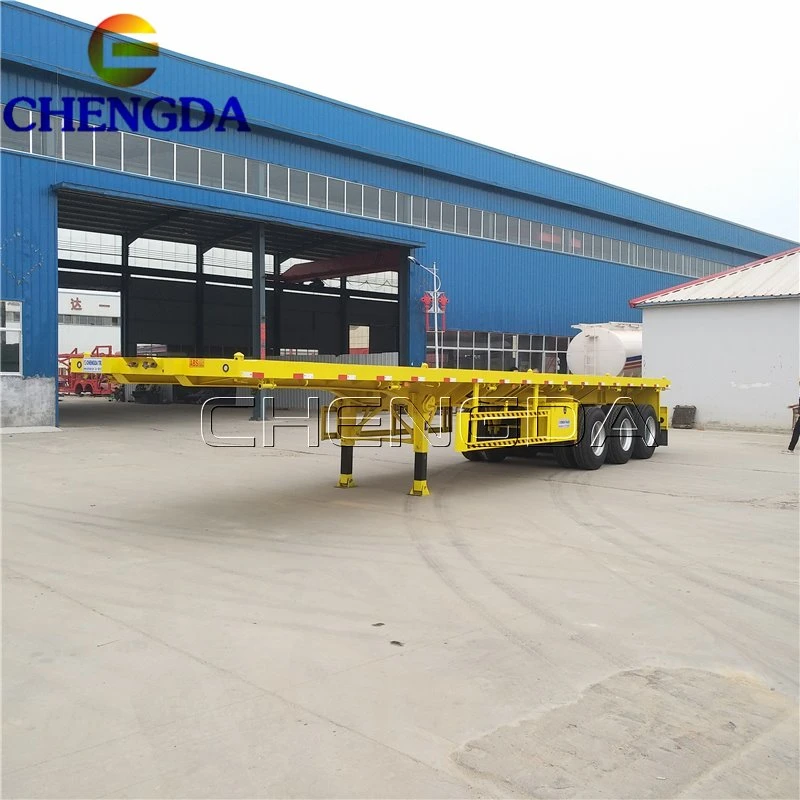 20FT 40FT 3 Axles Flatbed Trailer Twist Lock