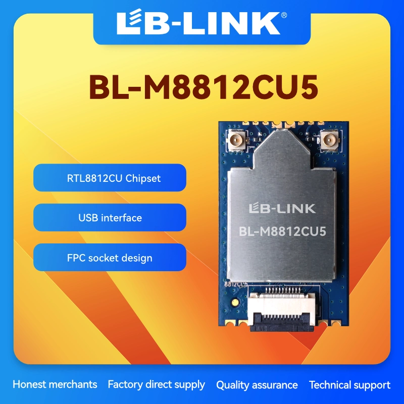 Lb-Link BL-M8812cu5 cadena RF 24dBm de potencia integrado Tx módulo inalámbrico 802AC 867 Mbps de velocidad los conectores de IPEX