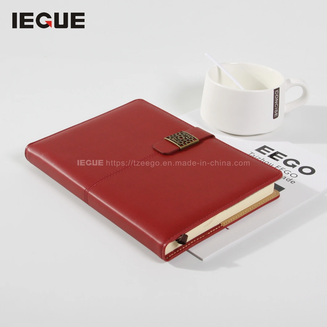 Custom Black A5 Embossed Logo PU Cuero Hardbound Notebook Juego de regalo