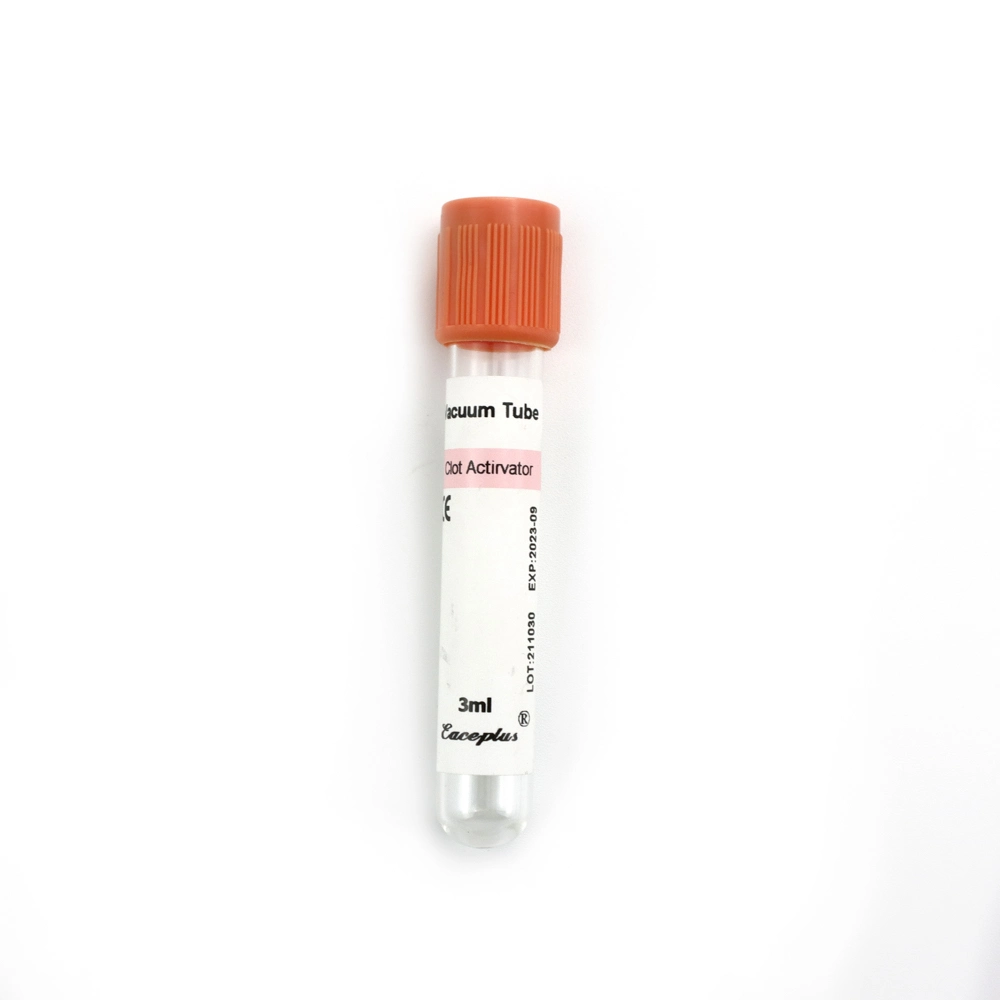 Siny Disposable Medical Supply Clot Activator Orange Cap Vacuum Blood Collection Tube