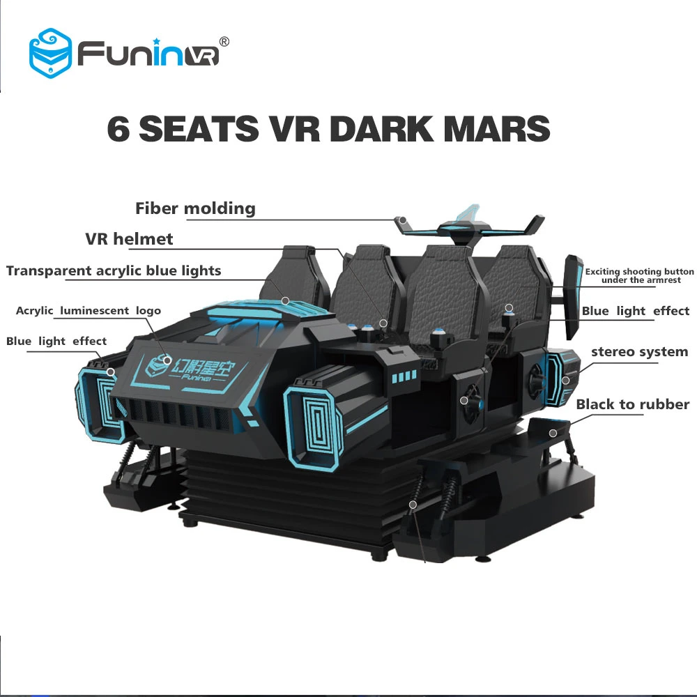 6 Seats Virtual Reality Simulator Multiplayer Games