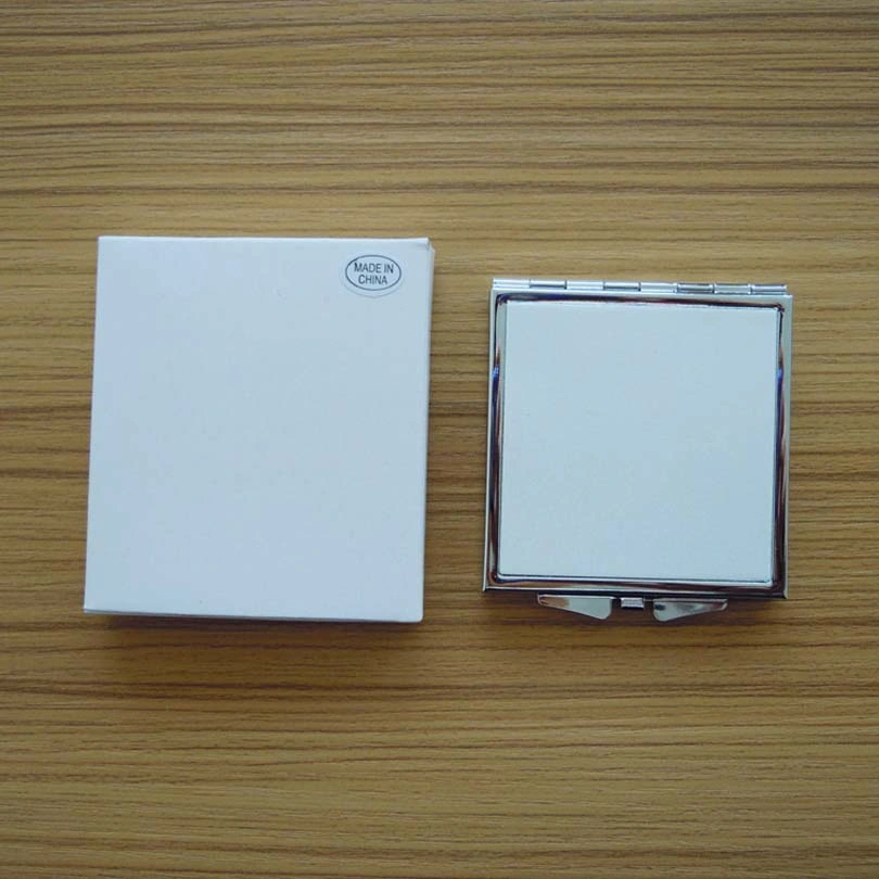 Sublimation Compact Double Side Printable Metal Make up Mirror for DIY Heat Transfer Printing