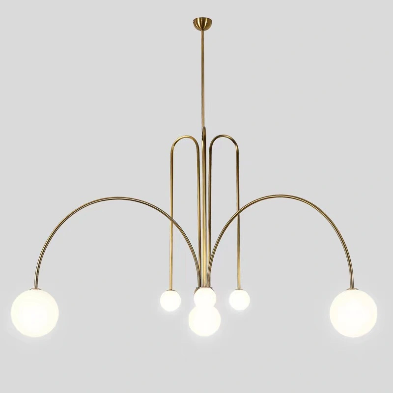 Nordic Postmodern Art Moda simple vidrio LED dormitorio comedor Chandelier.