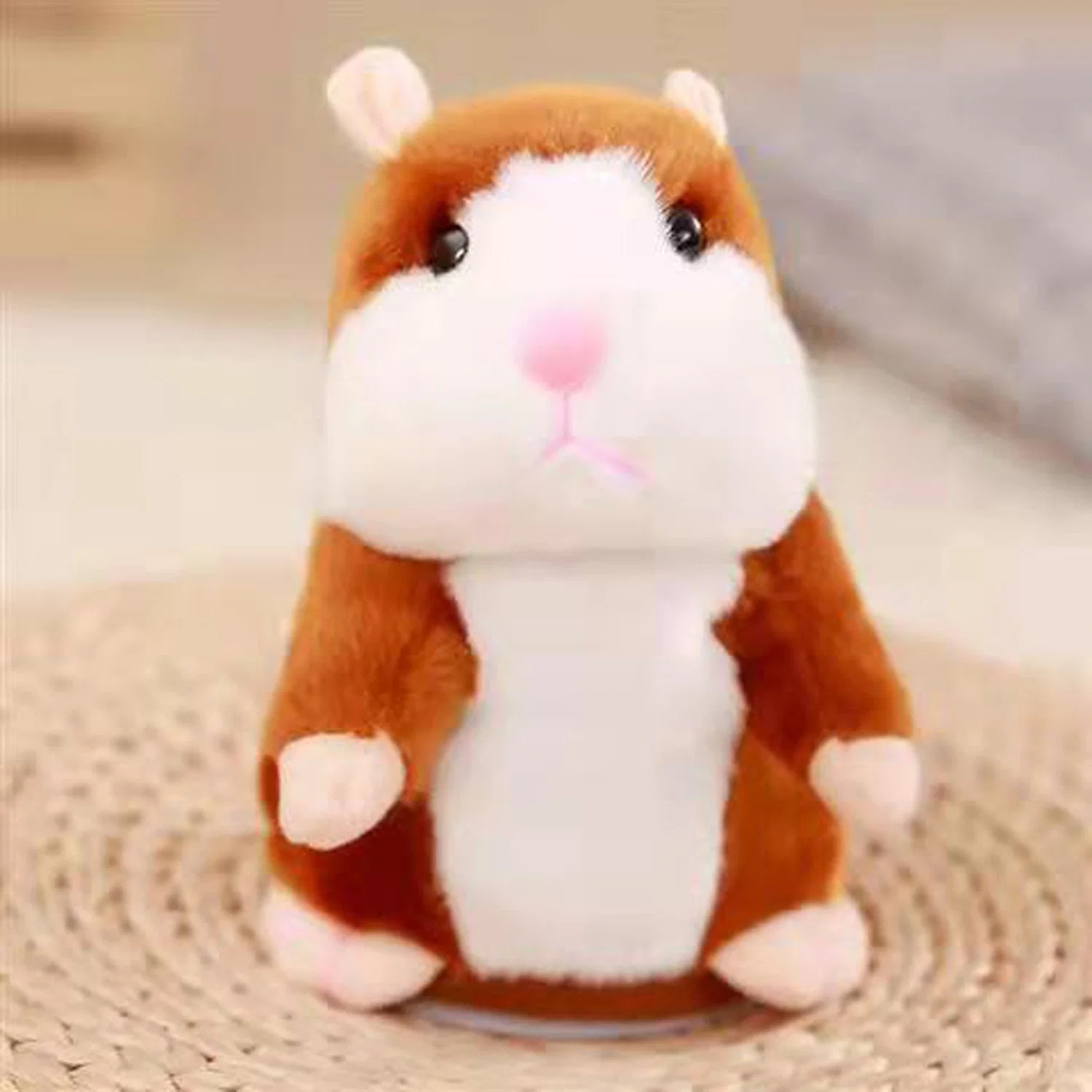 Talking Hamster Interactive Stuffed Animal Toy Cute Sound Effects Talking Plush Toys with Repeats Your Said Voice Best Buddy for Kids Gift