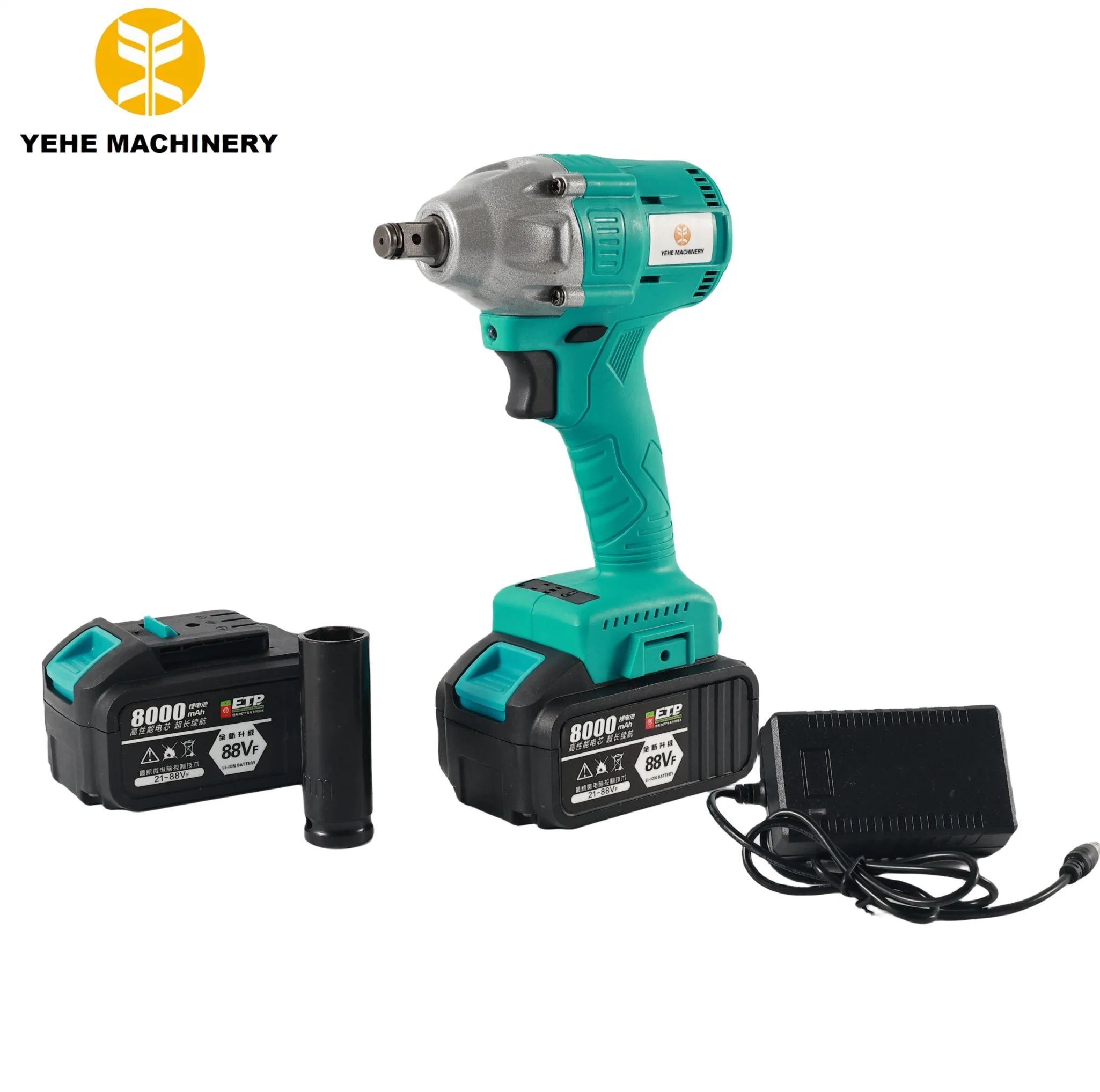 18V/20V High Torque Brushless Cordless Power Industrial Lithium Battery Adjustable Hand Tool Cordless Automotive Repair Air Impact Wrench