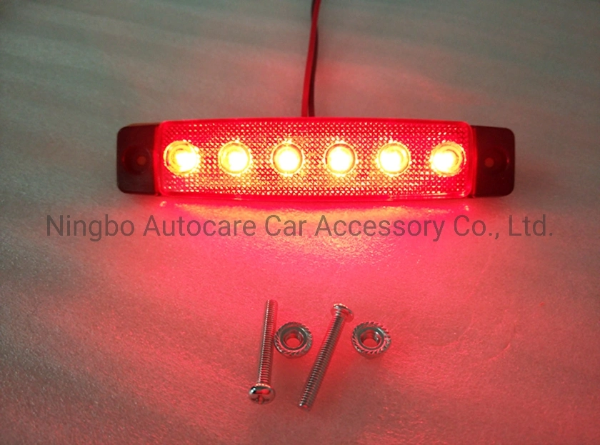 High quality/High cost performance , Low Price and Small Weight 6LED Side Light 12V/24V/10-30V Truck Tail Light