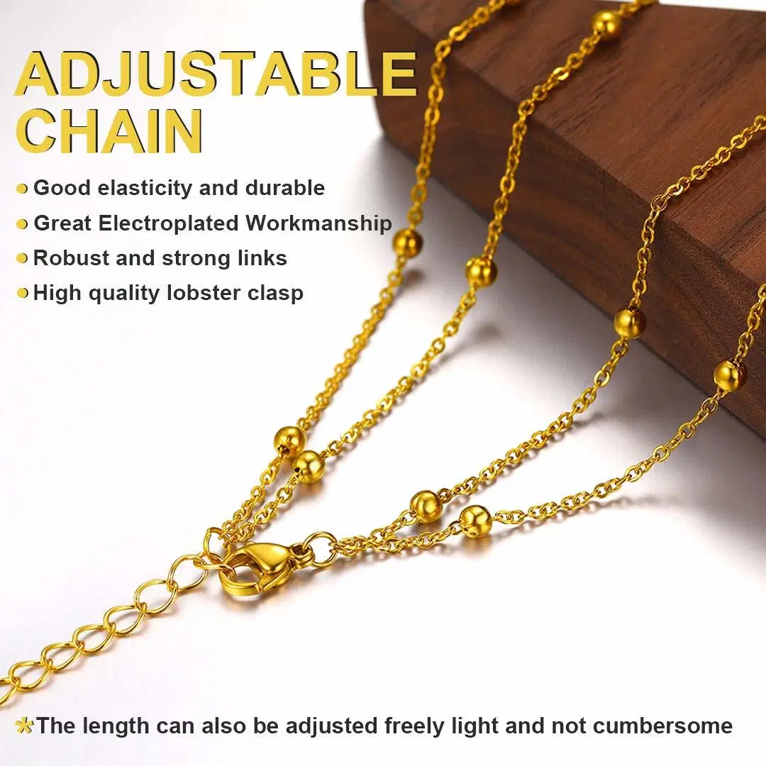 Imitation Jewelry Gold Plated Rose Gold Anklet Bracelet Fashion Stainless Steel Jewellery Making Chain Necklaces