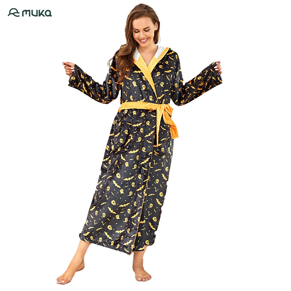 Halloween SleepWear Full Length Basrobe с бейсболкой для отдыха Косплей