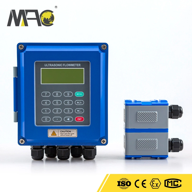 DN 10 Digital Clamp on Flowmeter Ultrasonic Flow Meter 10 mm