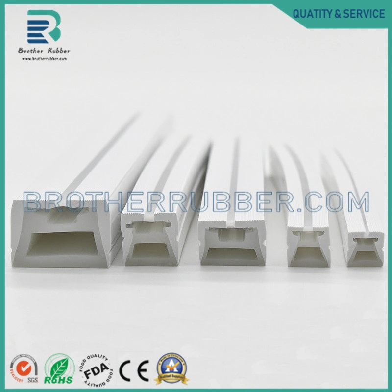 High quality/High cost performance  Transparent Rectangular Silicone Tube for LED Strip