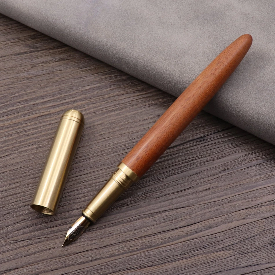 Arte de latón Rosewood escribir Pen en Rosetree Metallic Brass Pen Lápiz de regalo