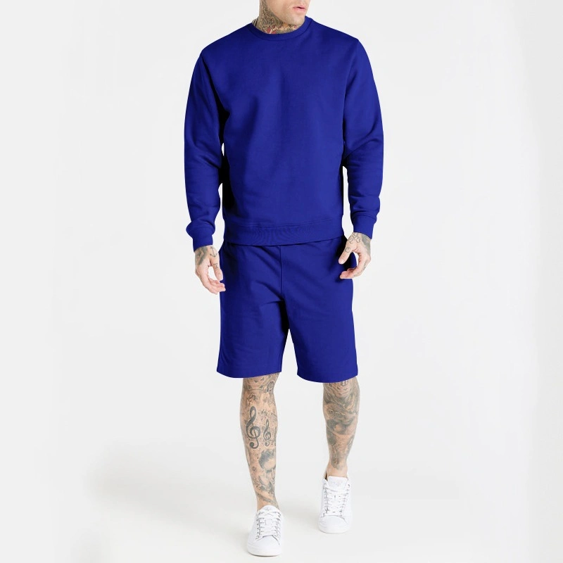 Casual Activewear Long Sleeve Round Neck T-Shirt Shorts Sportswear