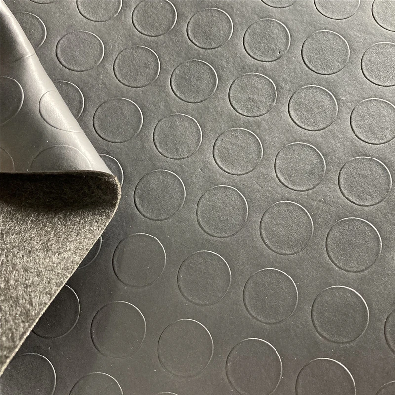 PVC Vinyl Flooring Mat Plastic Coin Design for Cars/ Bus with Nonwoven