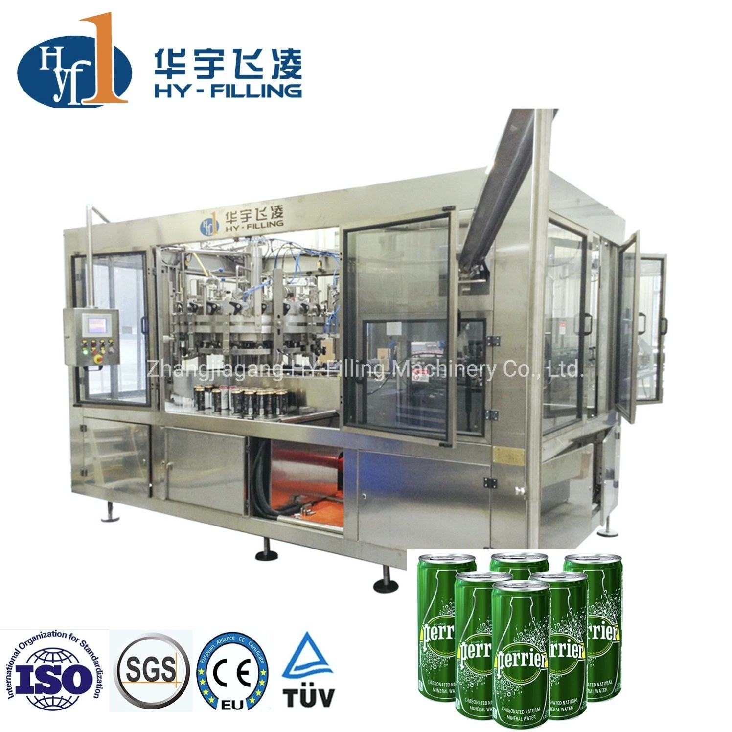 Fully Automatic Aluminium Can 6000cph 355ml CO2 Carbonated Soft Drinks CSD Sparking Water/Beer Filling Machine Filler-Seamer 2-in-1 Bottling Packing Machinery