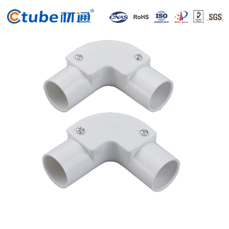 White Color Hft Inspection Tee with Cover PVC Electrical Conduit Fittings