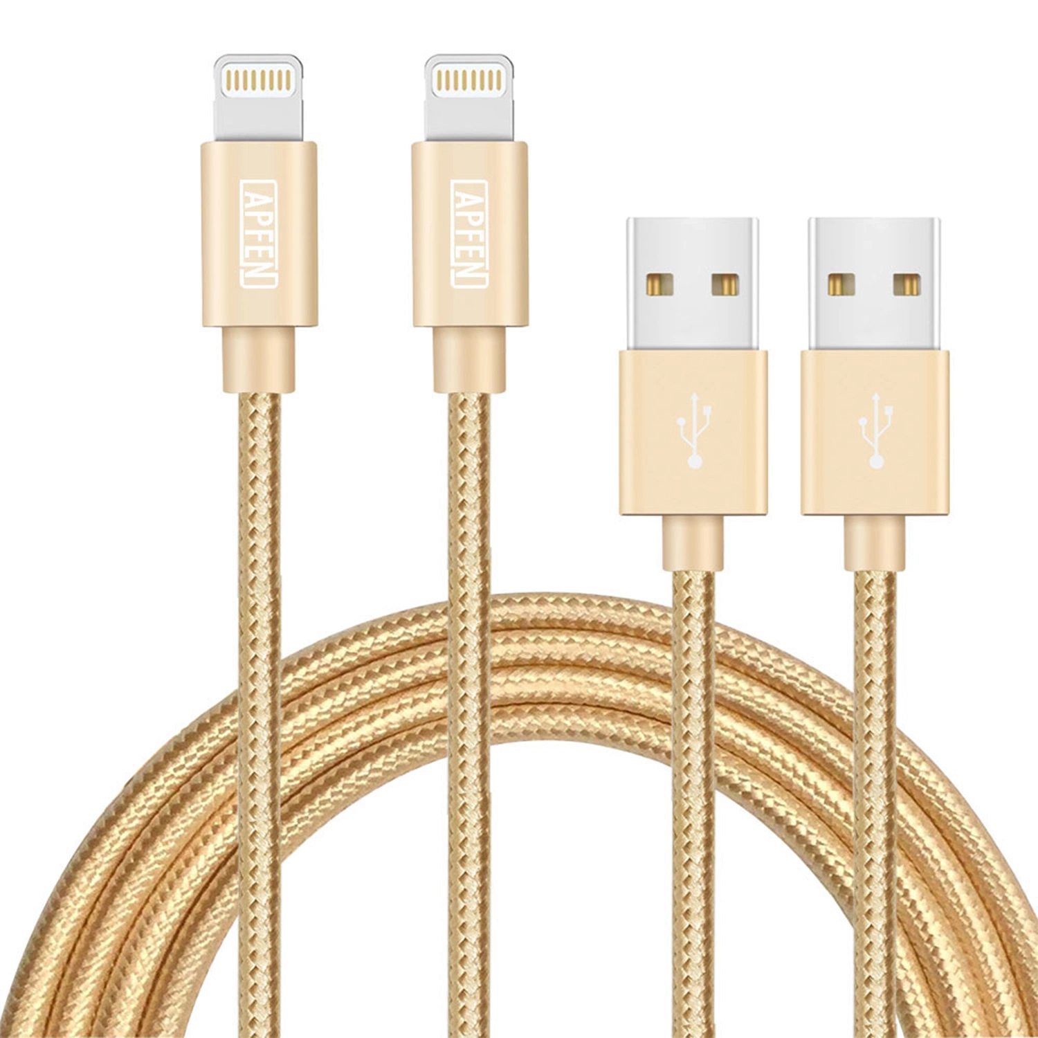 كبل توصيل USB من نوع A إلى Lightning بطول 10 أقدام لسلك البرق لجهاز iPhone كابل الشاحن من النايلون كابل برق الشاحن المضفر السريع إلى USB كابل