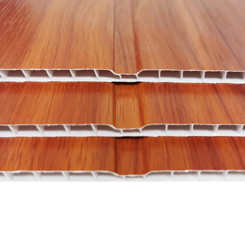 Tablilla En PVC Madera Tongue and Groove Panels PVC Laminated Wall Ceiling Design