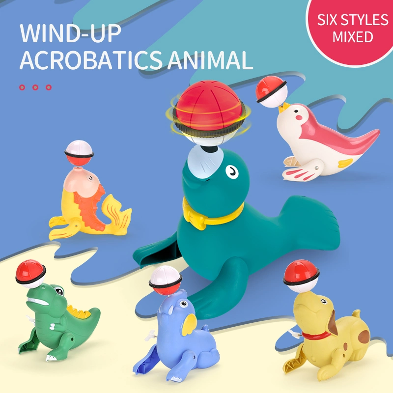 Novetly Wind up Animal Kids Cheap Plastic Clockwork Mechanical Tin Children&prime; S Educational Toys Wholesale Street Wind up Toy for Kids