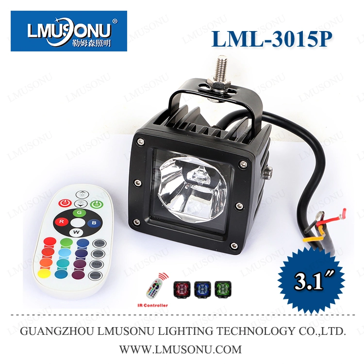 Lmusonu New 3.1 Inch 3015p RGB LED Work Light 15W