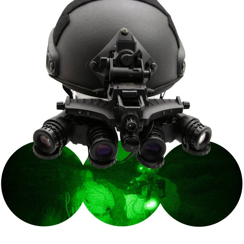 Gpnvg Hunting Gen 2/Gen3 Four Eyed Night Vision Binocular Ground Panoramic 4 Tube Night Vision Goggles