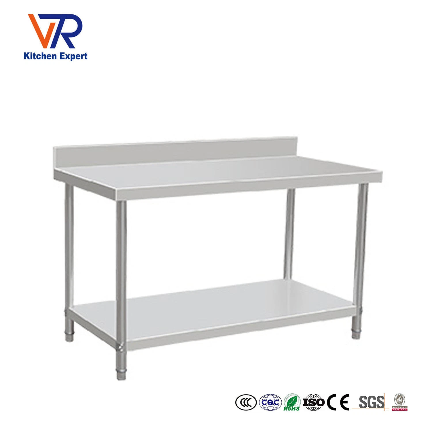 Victory Kitchen Industrial Restaurant Furniture Stainless Steel Work & Prep Table Kitchen Workbench Commercial Catering Equipment