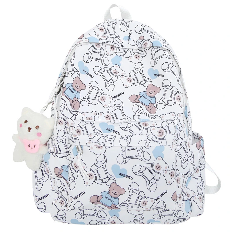 New Arrivals High Quality Leisure Contrast Color Printed Graffiti Backpack School Bag