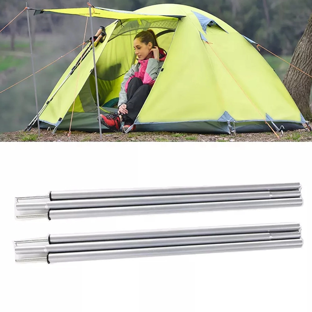 Hastes de suporte de encaixe ajustáveis em liga de alumínio com espessura personalizada Camping Beach Shelter Tarp Pole Acessórios Tent Polacos