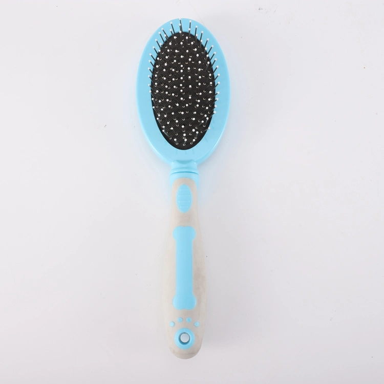 Reusable Dog Grooming Comb Cat Hair Beauty Tool Pet Soft Shedding Brush with Rubber Handle