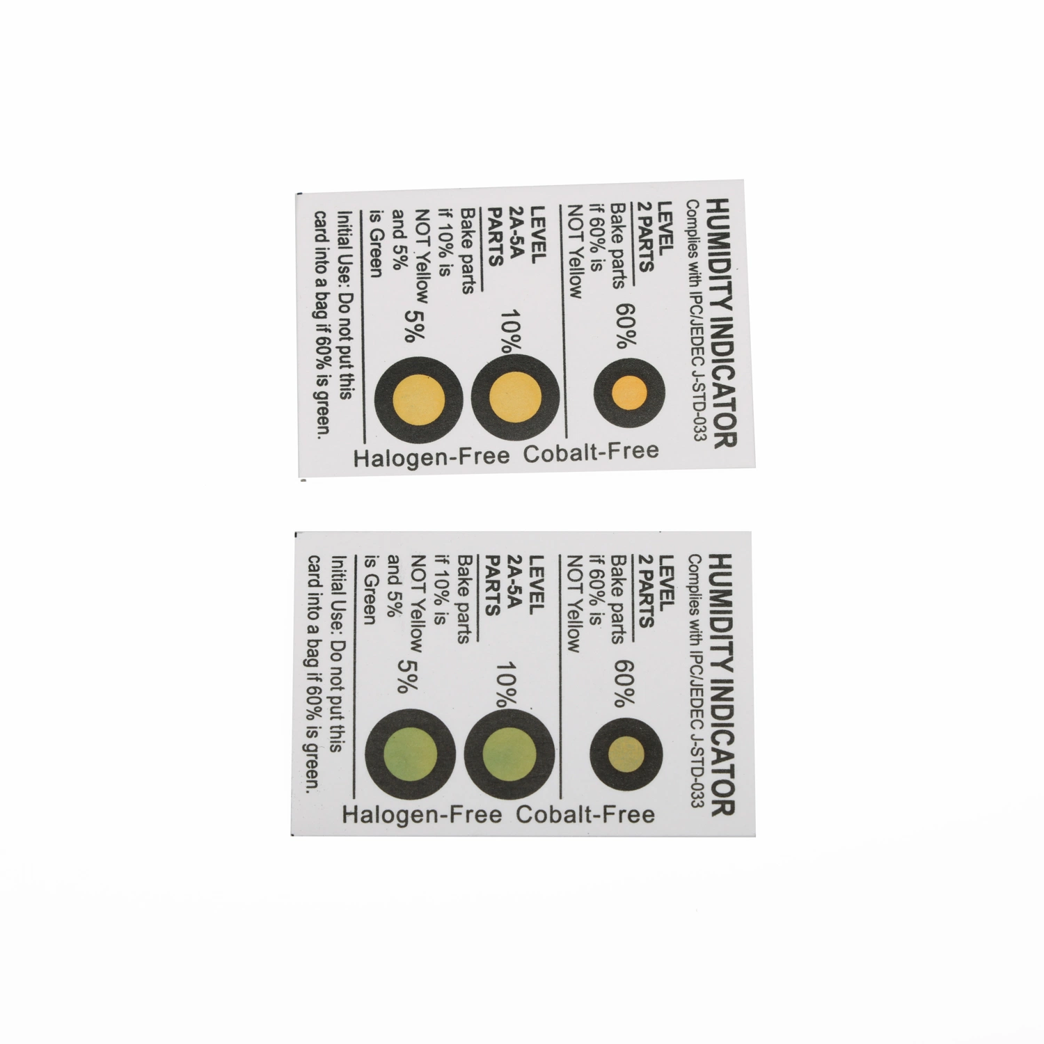 OEM Supplier Hic Humidity Indicator Card