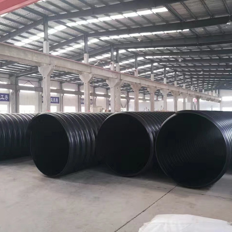 300mm reforzado de HDPE Tubería de drenaje de corrugado espiral con correa de acero/ el tubo de HDPE