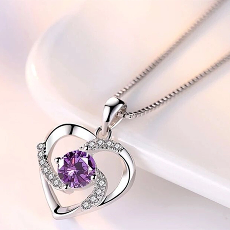 Promotion Price Dancing Stone Pendant Necklace, Diamond Jewelry, Rhodium Plated Most Popular Dancing Stone Jewelry