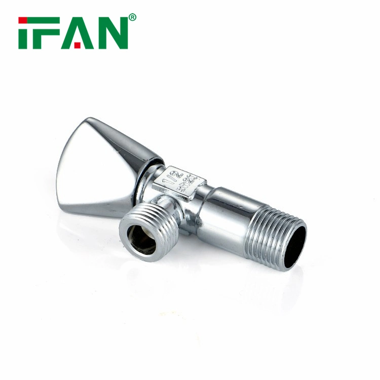 Ifan Faucet Accessories 1/2inch Chromed Handle Quick Open Brass Angle Valve