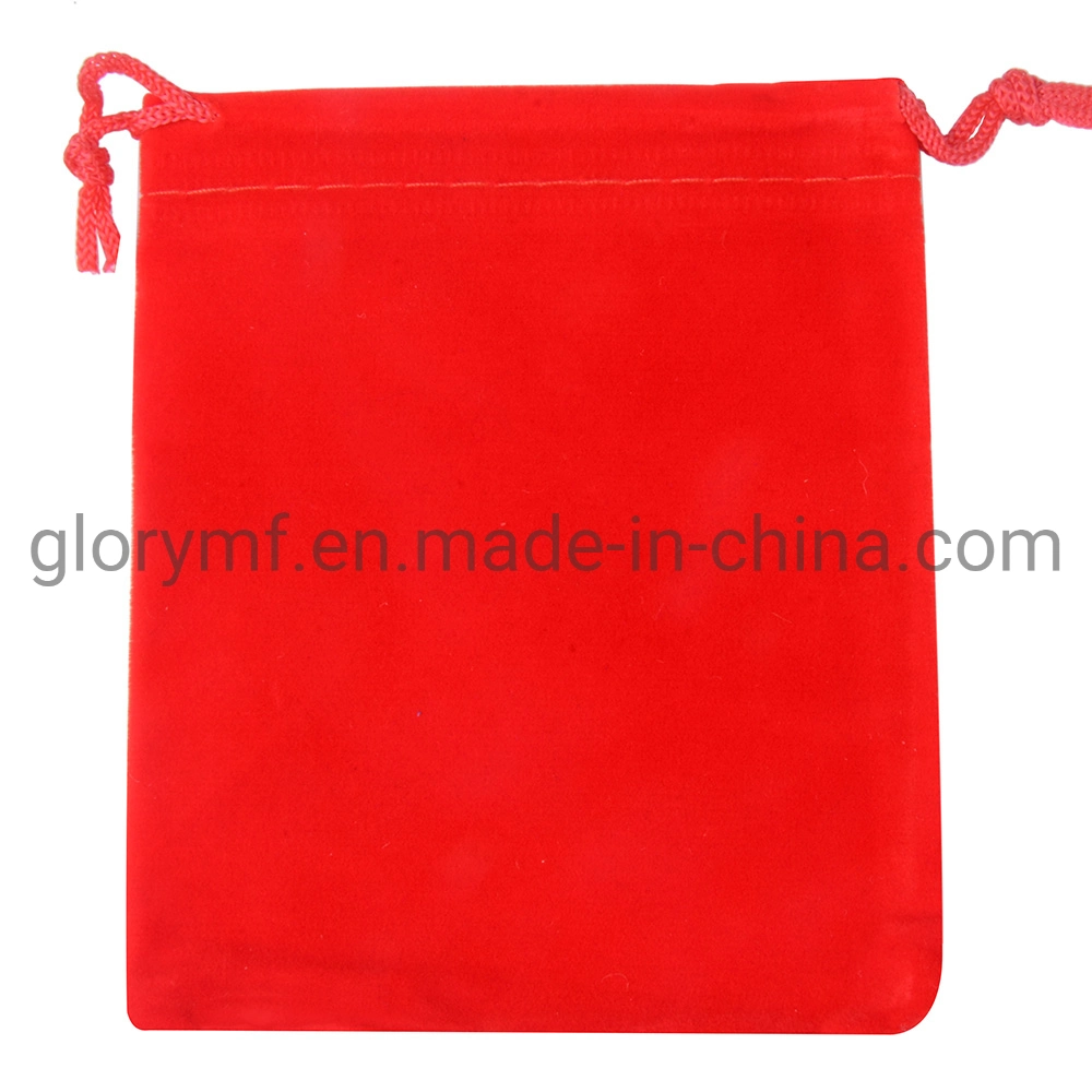 Velvet Drawstring Cosmetic Bags Dice Pouches with Custom Logo Suede Velvet Small Drawstring Bag Tassel Drawstring Velvet Bags