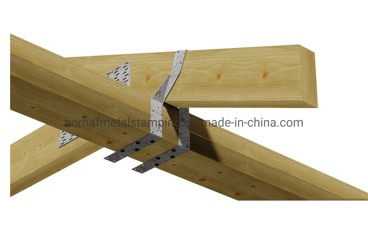 Material de Construcción de China y formaron preperforados Conectores de acero galvanizado en caliente de la madera el conector conectores de Acero Galvanizado Purlin Tie