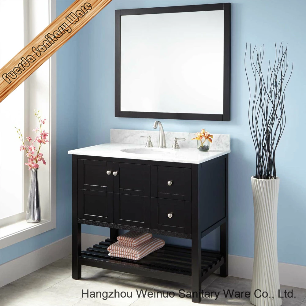 High quality/High cost performance Solid Wood Single Sink Bathroom Furniture