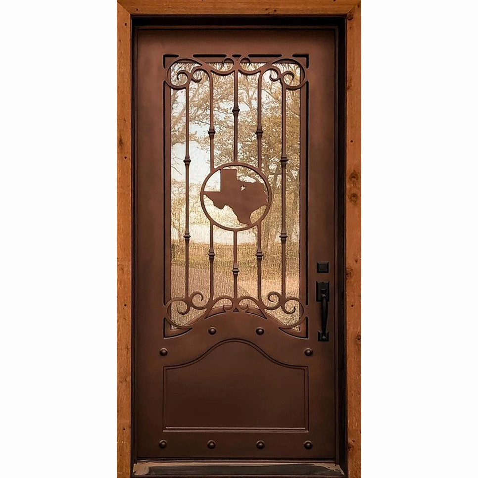 Manufacturer House Front Door Designs Steel Entry Exterior Security Steel Door China Sale Black Painting Customized Door