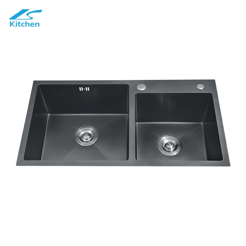 Handmade Single Bowl Kitchen Sink 304 Stainless Steel Golden Black Color Sink Double Bowl Undermount Sink