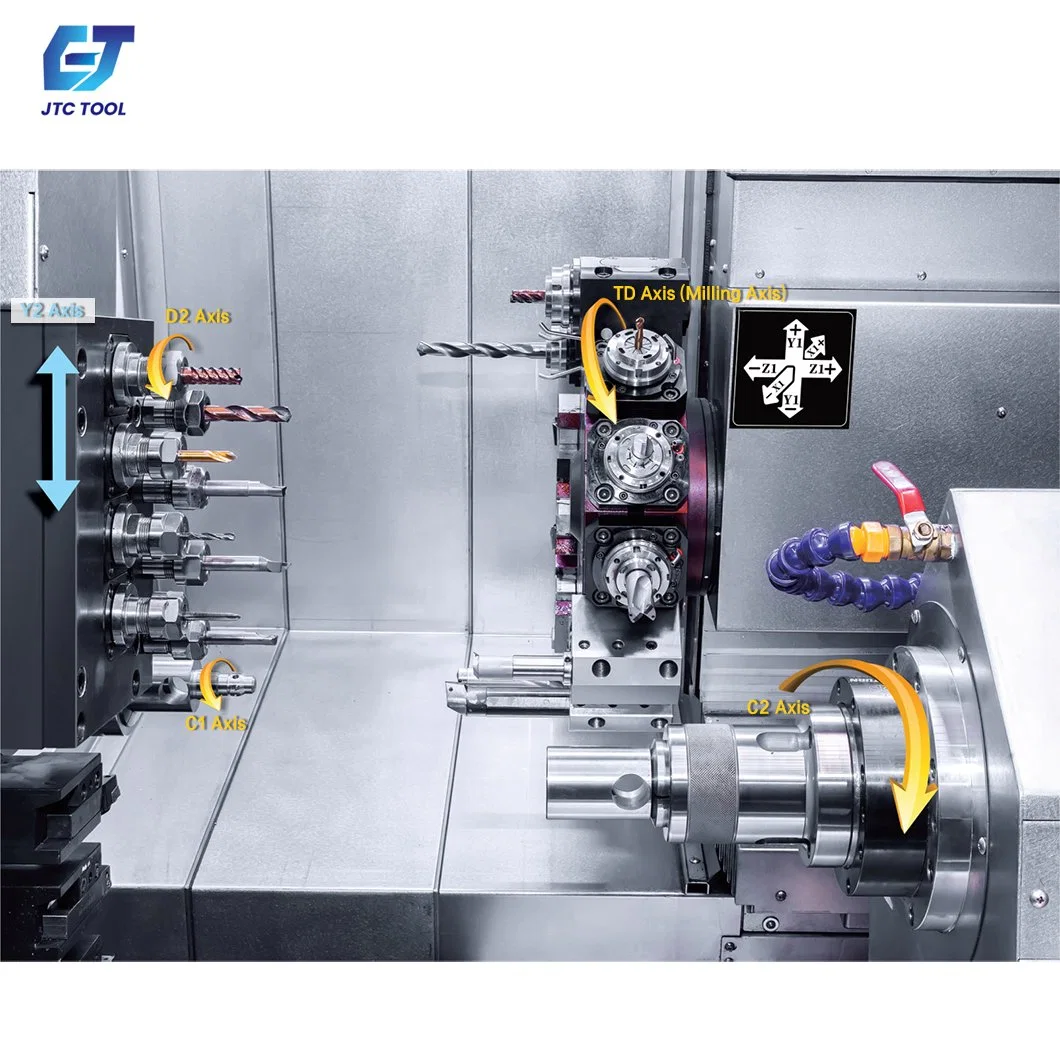 Jtc Werkzeugblatt Linear Werkzeugwechsel Bearbeitungszentrum China Fabrik Kombinierte Drehmaschine und Fräsmaschine Mitsubishi CNC-Steuerung Lm8sy-II CNC-Bearbeitungszentrum