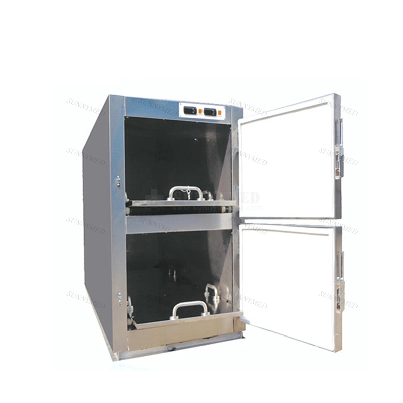 Sy-Stg02 Mortuary Refrigerator 2 Corpse Human Cooling Freezer Corpse Storage Refrigerator for Cadaver Room