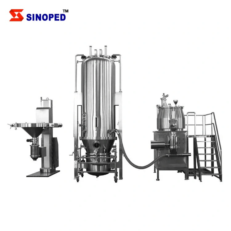Pharmaceutical Machinery Fluid Bed GMP Top Spray Granulator Dryer Milk Yeast Powder Drying and Coater Machine Vibrating Fluid Bed Dryer