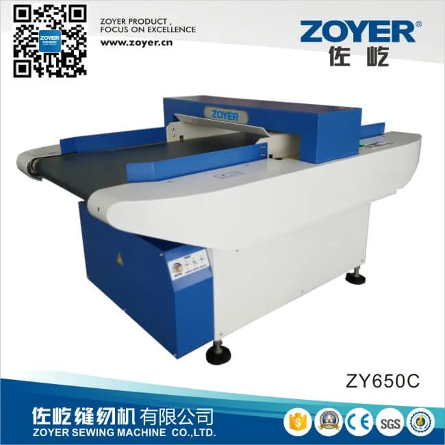 La cinta transportadora Cloting Zoyer prendas textiles de la aguja de metal detector (ZY-650C)