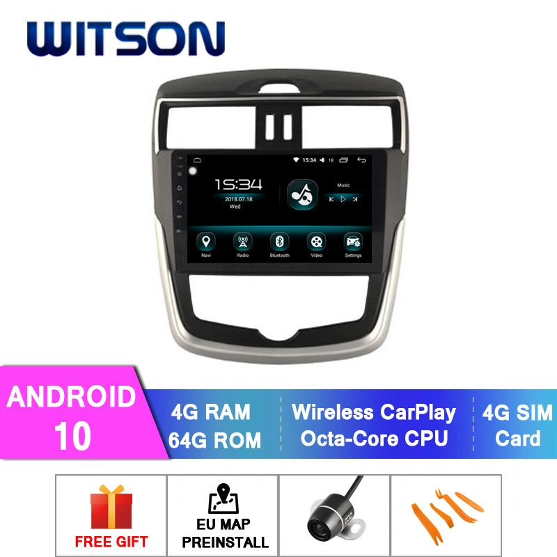 Witson Octa-Core Android 11 Auto GPS-Navigation für Nissan 2016 Tiida Version Mit Manueller Klimaanlage