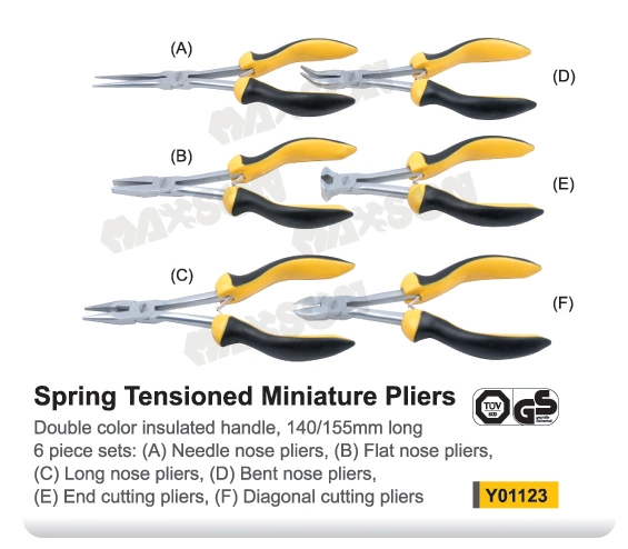 Y01123 Mini Long Reach Spring Needle Nose Pliers Set