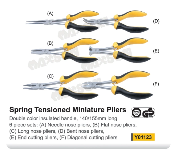 Y01123 Mini Long Reach printemps jeu de pinces de nez de l'aiguille